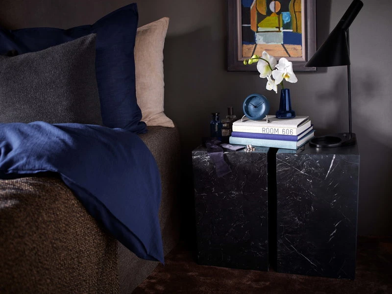 Arne Jacobsen AJ City Hall Table Clock With Alarm, Stone Blue 5 Arne Jacobsen AJ City Hall Table Clock With Alarm, Stone Blue - Image 5