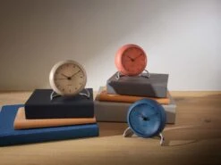 Arne Jacobsen AJ City Hall Table Clock With Alarm, Stone Blue 9 Arne Jacobsen AJ City Hall Table Clock With Alarm, Stone Blue -Hay Outlet Store AJ 43691 43692 43693 2