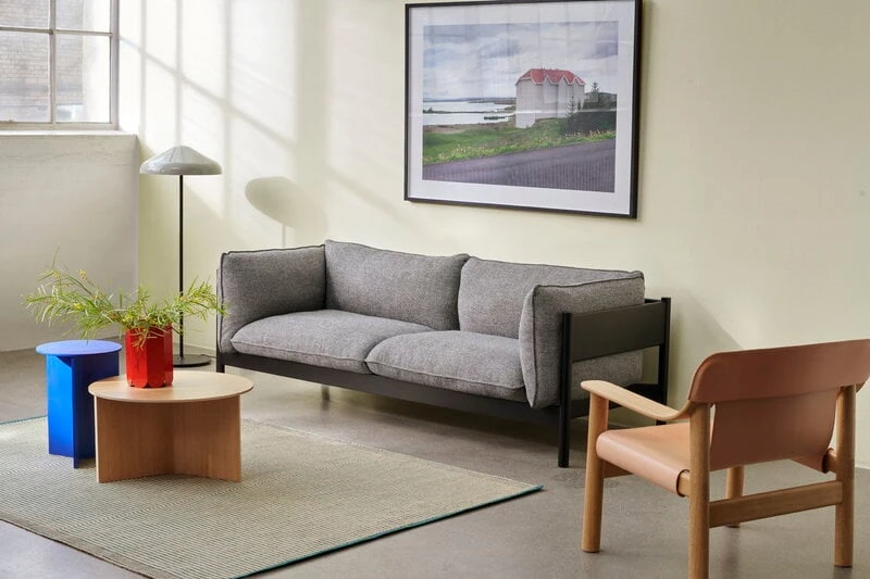 HAY Slit Wood Table, 35 Cm, High, Vivid Blue - Image 5