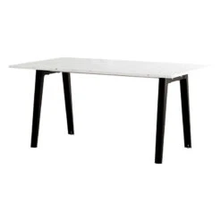 TIPTOE New Modern Table 160 X 95 Cm, Recycled Plastic - Graphite Black
