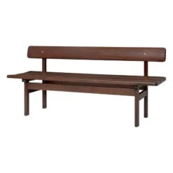 Carl Hansen & Søn BM0699 Asserbo Bench W. Backrest, 170 Cm, Dark Oiled Eucalyptus -Hay Outlet Store BM0699 eucalyptus darkoil side
