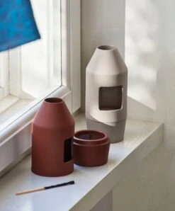 HAY Chim Chim Scent Diffuser, Dark Terracotta -Hay Outlet Store Chim Chim Scent Diffuser dark terracotta light beige 1