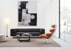 Fredericia Corona Chair, Brushed Chrome - Cognac Leather -Hay Outlet Store DelphiE11 Corona InsulaCoffeeTable5191 Mono7423 Locus8215 Hydro8210