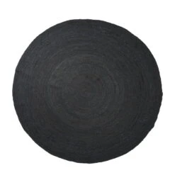 Ferm LIVING Eternal Round Jute Rug, Large, Black