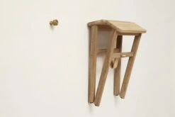 Form & Refine Angle Foldable Stool, White Oiled Oak -Hay Outlet Store F R angle brass hook oak angle stool oak