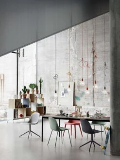 Muuto Base Table 190 X 85 Cm, Linoleum With Plywood Edges, Black -Hay Outlet Store Fiber sidechair stacked e27 base Table org