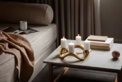 Georg Jensen Cobra Candleholder, Round, Gold -Hay Outlet Store GJ AW22 Cobra gold