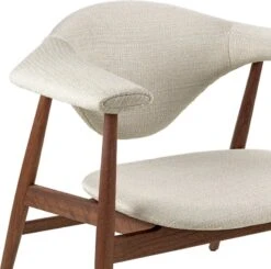 GUBI Masculo Lounge Chair, Oiled Walnut, Eero Special FR 106 -Hay Outlet Store Gubi 2023 DTL Masculo LoungeChair FullyUpholstered Wood American Walnut Oiled Eero Special FR Dedar 106