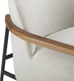 GUBI Sejour Lounge Chair With Armrests, Walnut-black-Flair Sp FR 201 -Hay Outlet Store Gubi 2023 DTL Sejour Lounge Chair WArmrests BlackMatt AmericanWalnutOiled Flair Special FR Dedar 201