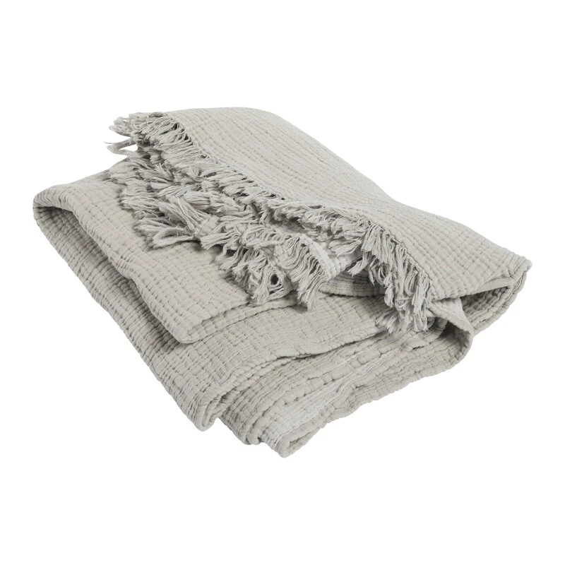 HAY Crinkle Blanket, 150 X 210 Cm, Grey 1 HAY Crinkle Blanket, 150 X 210 Cm, Grey