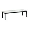 HAY Kofi Table 140 X 50 Cm, Black Lacquered Oak - Reeded Glass