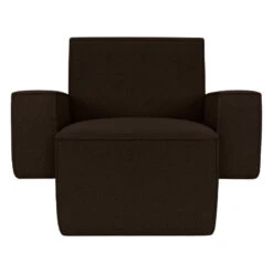 Hem Hunk Lounge Chair With Armrests, Tiree Chocolate -Hay Outlet Store HEM Hunk Lounge Chair With Armrests Chocolate 02