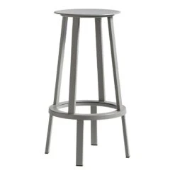 HAY Revolver Bar Stool, 76 Cm, Grey