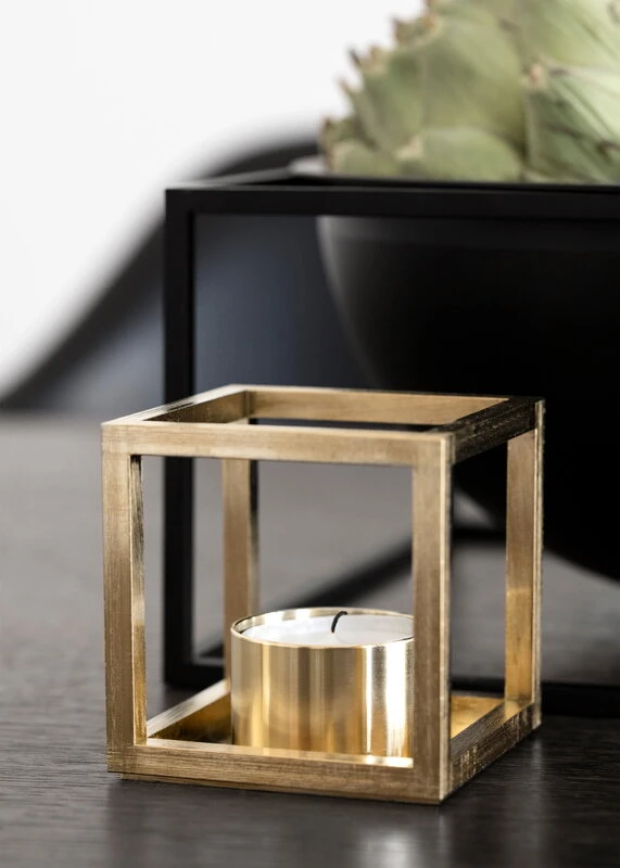 By Lassen Kubus T Candleholder, Gold-plated 4 By Lassen Kubus T Candleholder, Gold-plated - Image 4