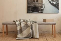 Johanna Gullichsen Gaia Blanket -Hay Outlet Store Johanna Gullichsen Triton light grey upholstery and Gaia blanket