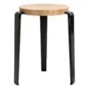TIPTOE Lou Stool, Oak - Graphite Black