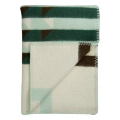 Røros Tweed Kvam Throw, 135 X 200 Cm, Green
