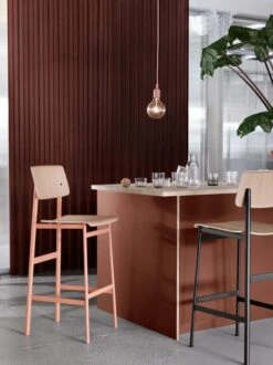 Muuto Loft Bar Stool 75 Cm, Black -Hay Outlet Store Loft bar stool dusty rose black E27 terracotta Corky closer org 2