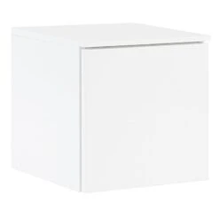Lundia Fuuga Nightstand With Door, Wall Mounting, White