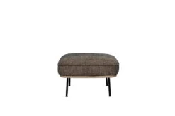 Fogia Lyra Ottoman, Black Steel - Brown Kvadrat Safire 0001 -Hay Outlet Store Lyra Ottoman inSafire 0001 Side sRGB 8bit On White