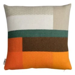 Røros Tweed Mikkel Cushion, 50 X 50 Cm, Orange