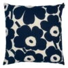 Marimekko Pieni Unikko Cushion Cover, 50 X 50 Cm, Cotton - Dark Blue