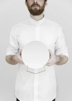Moebe Standing Mirror 20 Cm, Brass -Hay Outlet Store MOEBE MIRROR PP 20 BRASS