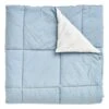 Matri Moona Single Bed Cover, 160 X 260 Cm, Fog Blue - Steam