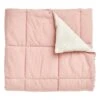 Matri Moona Double Bed Cover, 260 X 260 Cm, Rose Powder - Mulberry