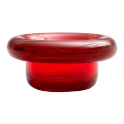 Nedre Foss Sirkel Tealight Holder, Mid Winter Red
