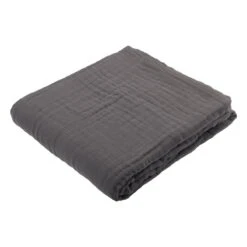 The Organic Company 6-layer Soft Blanket, Dark Grey