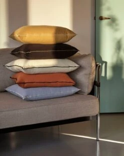 HAY Outline Cushion, 50 X 50 Cm, Sienna -Hay Outlet Store Outline Cushion ice blue sienna off white black mustard 1