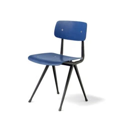 HAY Result Chair, Black - Dark Blue -Hay Outlet Store RESULT CHAIR BLACK POWDER COATED STEEL DARK BLUE EE 2