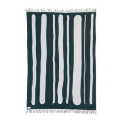 Raawii Brush Blanket, Green - Porcelain