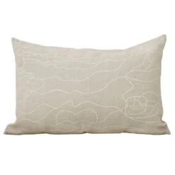 Saana Ja Olli Rakkauden Meri Cushion Cover, 40 X 60 Cm, Beige - White