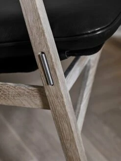 Stolab Link Easy Chair, White Oiled Oak - Black Elmotique Leather -Hay Outlet Store Stolabc 000021