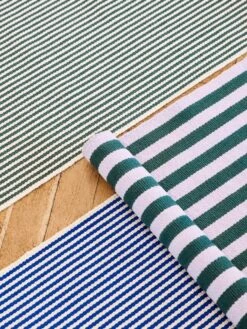 HAY Stripes And Stripes Rug, 60 X 200 Cm, Bluebell Ripple -Hay Outlet Store Stripes and Stripes cucumber green Stripes and Stripes bluebell ripple Stripes and Stripes Door Mat lavender field 1