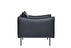 Fogia Tiki Armchair, Large, Black Steel - Black Elmosoft Leather -Hay Outlet Store Tiki 1 Seat Elmosoft Side sRGB 8bit 8x6k Transparent