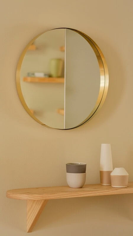 Lokal Helsinki Vino 40 Mirror, Brass, Outward 2 Lokal Helsinki Vino 40 Mirror, Brass, Outward - Image 2
