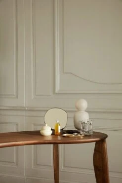 Ferm LIVING Pond Table Mirror, Dark Chrome -Hay Outlet Store fermLIVING AW21 FeveDeskWalnut HoloCandleHolder PondTableMirrorDarkChrome image 1