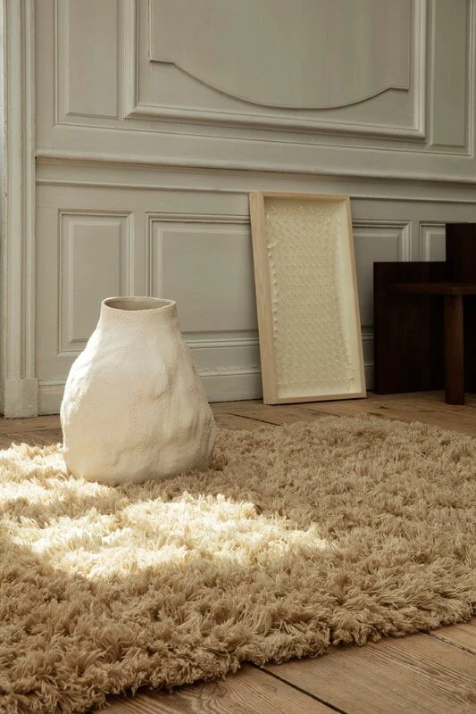 Ferm LIVING Meadow High Pile Rug, Large, Light Sand 2 Ferm LIVING Meadow High Pile Rug, Large, Light Sand - Image 2