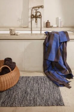 Ferm LIVING Melange Rug, 60 X 100 Cm, Dark Navy -Hay Outlet Store fermLIVING SS22 BraidedBasket FieldRobe image 1