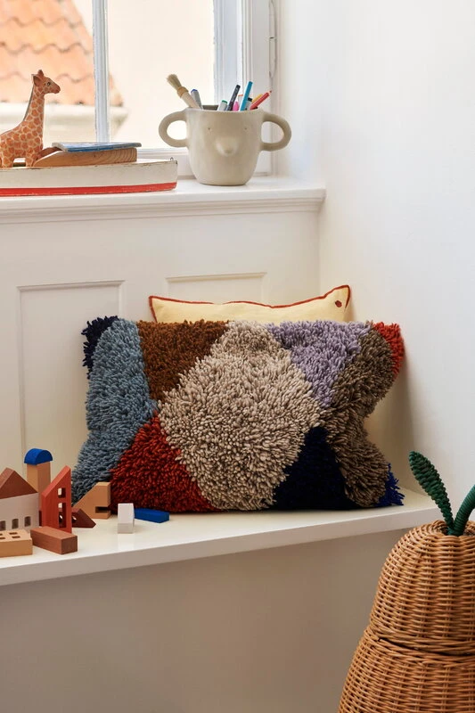 Ferm LIVING Harlequin Tufted Cushion, 40 X 60 Cm, Multicolour 4 Ferm LIVING Harlequin Tufted Cushion, 40 X 60 Cm, Multicolour - Image 4