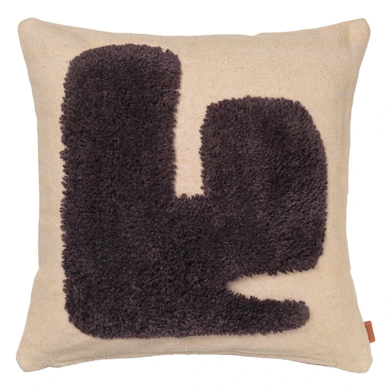 Ferm LIVING Lay Cushion, 50 X 50 Cm, Sand - Dark Brown 1 Ferm LIVING Lay Cushion, 50 X 50 Cm, Sand - Dark Brown