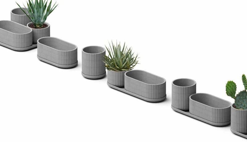 Elementa Pot, Medium, Grey 4 Elementa Pot, Medium, Grey - Image 4
