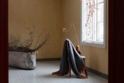 Lapuan Kankurit Revontuli Mohair Blanket, Rust - Denim Blue -Hay Outlet Store lapuankankurit revontuli blanket rust denim blue 0