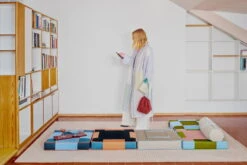 Juslin Maunula Floor Pouf, 60 X 60 Cm, Beige - Sky Blue -Hay Outlet Store main kamppis flat