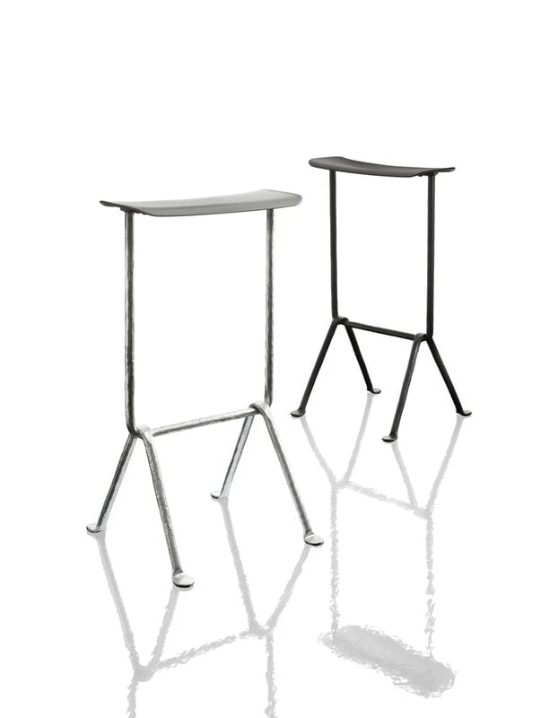 Magis Officina Bar Stool, High, Galvanized, Metallised Grey 2 Magis Officina Bar Stool, High, Galvanized, Metallised Grey - Image 2