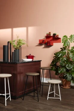 Warm Nordic Pebble Bar Stool, 65 Cm, Smoked Oak - Black -Hay Outlet Store warmnordic pepplewood stool repeat uvases