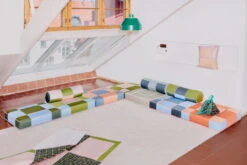 Juslin Maunula Floor Pouf, 60 X 60 Cm, Beige - Sky Blue -Hay Outlet Store wide 001 flat4 copy Ville Varumo